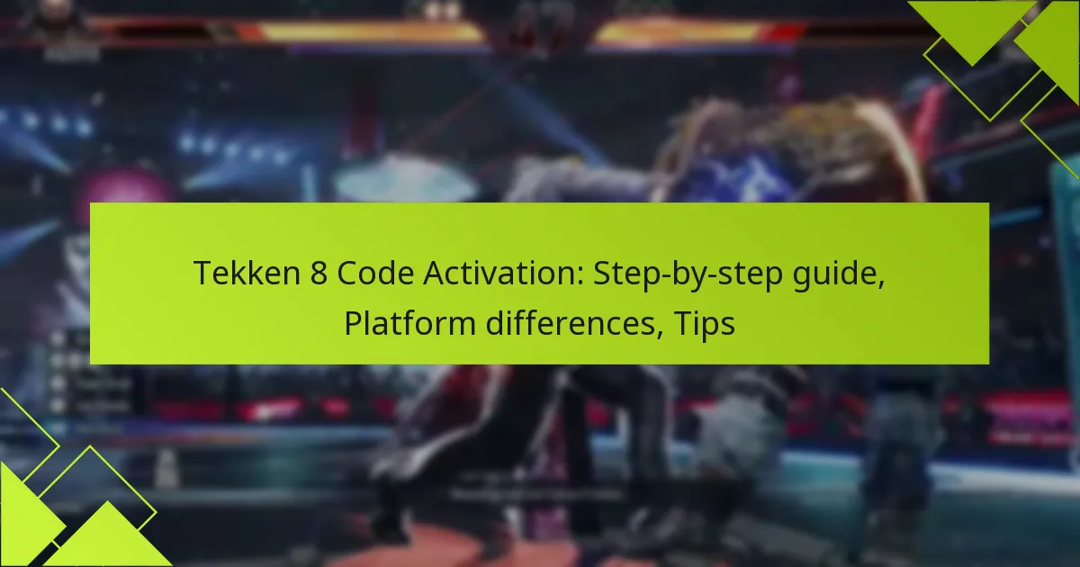 Tekken 8 Code Activation: Step-by-step guide, Platform differences, Tips